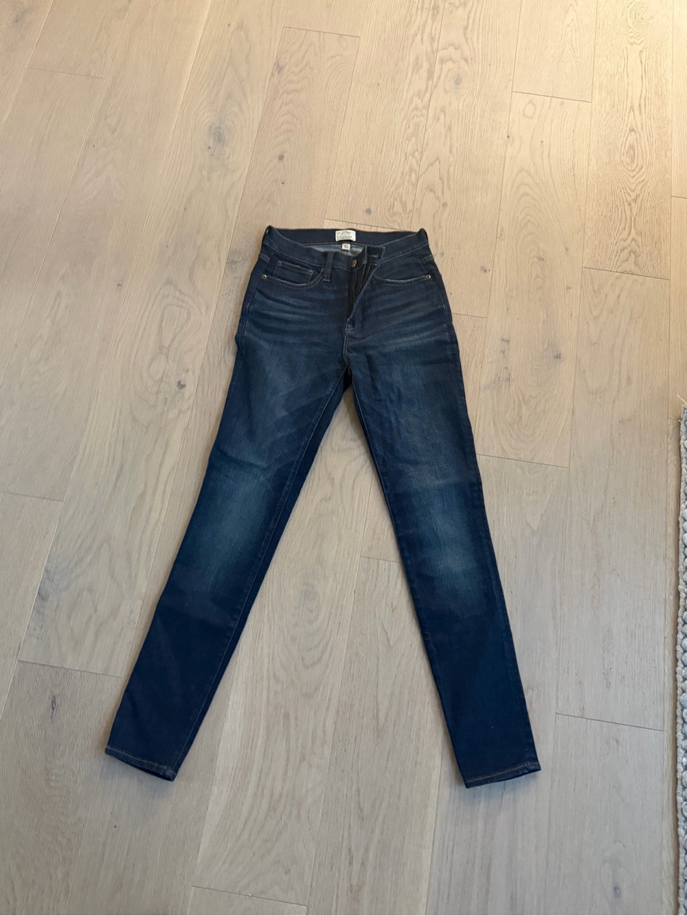 J. Crew Dark Blue High-Rise Toothpick Jeans